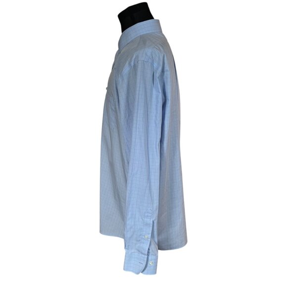 Brooks Brothers Regular Blue Check Long Sleeve Button Front Shirt 17.5 36/37 - Picture 4 of 8